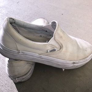 White Slip on Vans
